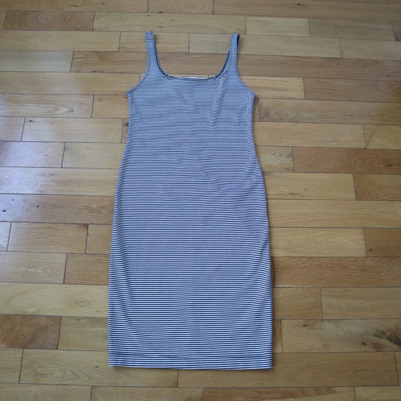 Zara Trafaluc Black and White Striped Sleeveless Bodycon Tank Dress, Siz… - Picture 11 of 14